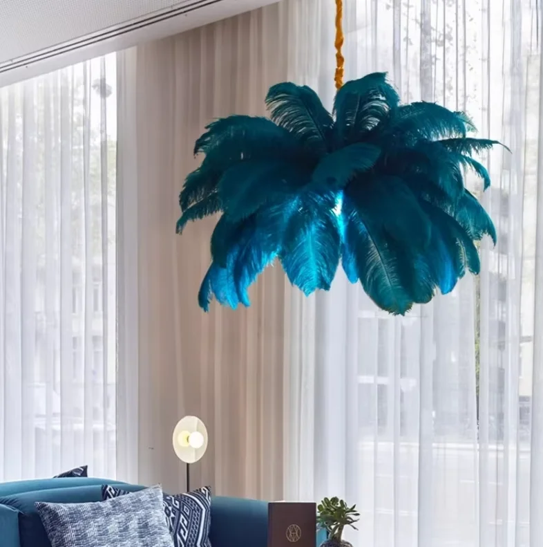 

Подвесная светодиодная лампа Black-footed ferret в виде страусиных перьев