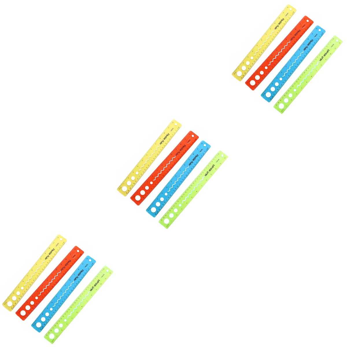 

Ruler Rulerssoft Flexible Unbreakable Bendable Flat Clear Drawing Office School Straight Kids Resistant Wear Measuring