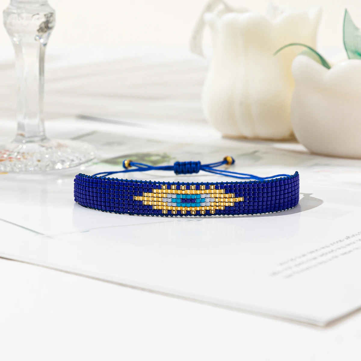 Браслет ZHONGVI Miyuki для женщин Геометрические Квадратные браслеты девочек богемные