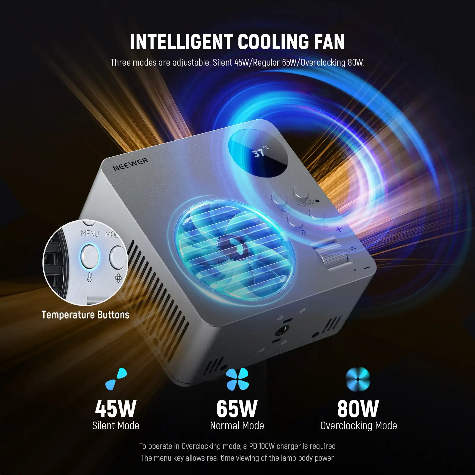 Светодиодный светильник NEEWER HB80C 80 Вт RGB Mini COB