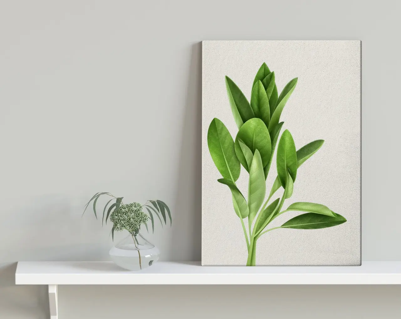 

BK Home Green Plant Design Canvas Table 30x50cm-4