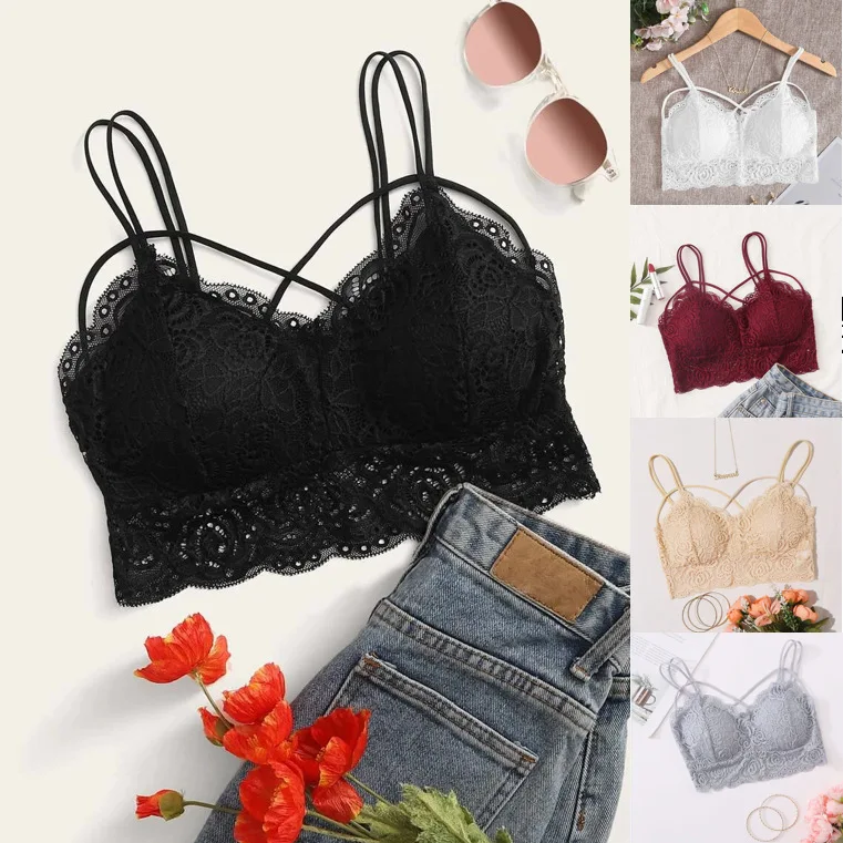 

2022 Spring/Summer Women Sexy Lace Beautiful Back Wrapped Chest.