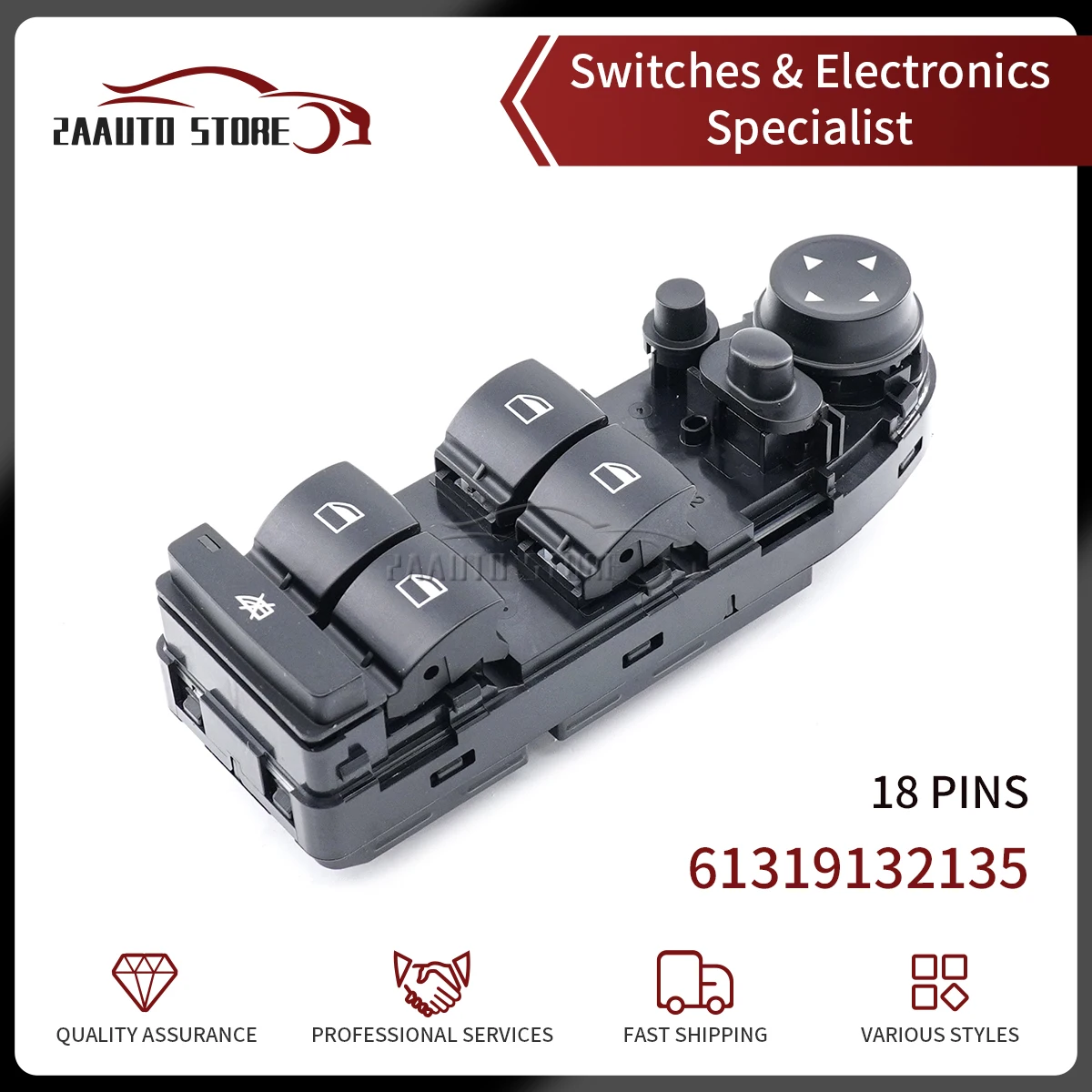 

Electric Power Car Window Switch Master Button Without Panel For BMW E90 E91 318i 320i 325i 330i 335i M3 61319217332 61319132135