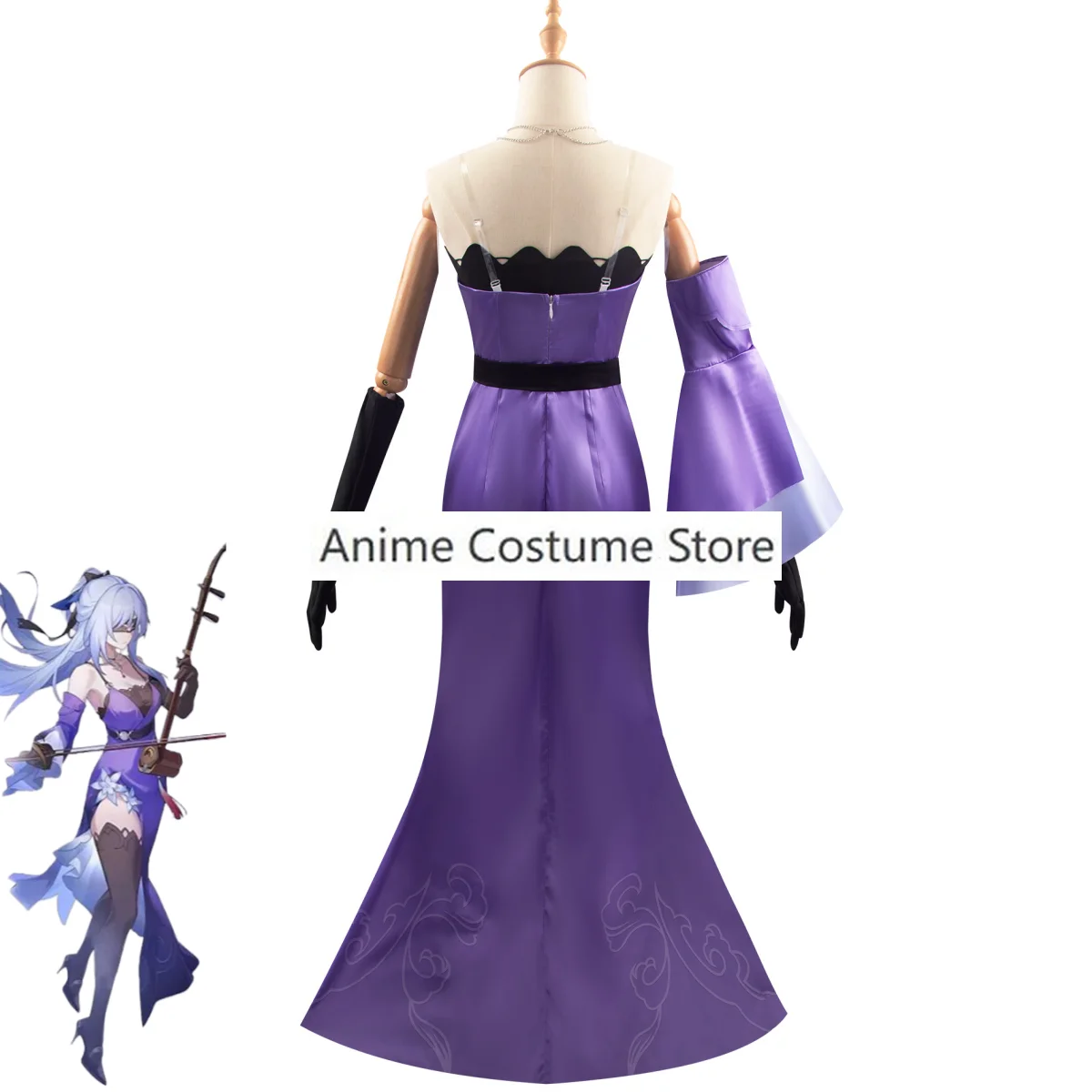 Костюм для косплея из аниме игры Honkai: Star Rail Jingliu бальное Вечернее платье Xianzhou Luofu