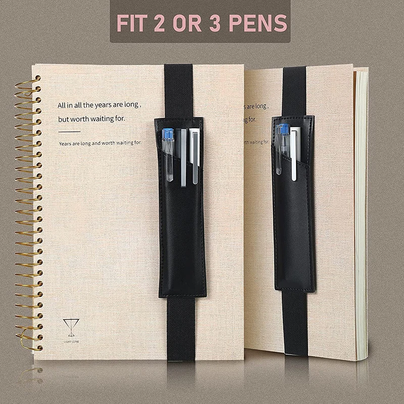 

Регулируемый эластичный держатель для ручек, чехол для карандашей, креативный деловой чехол для ноутбука, кожаный чехол для ручек, держател...