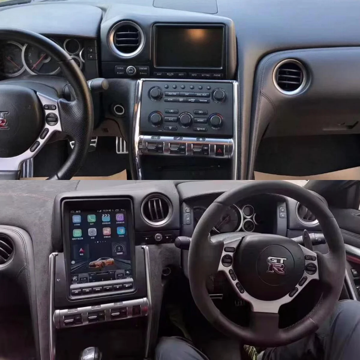 Android 13 8 + 256G для Nissan Skyline 2009-2017 Tesla Screen Carplay DSP мультимедийный плеер магнитофон видео