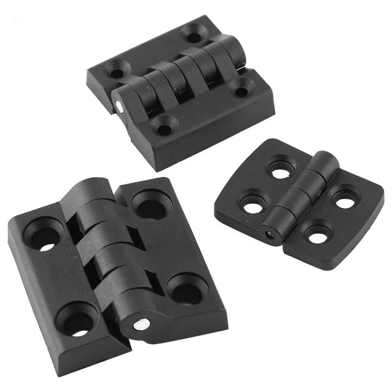 10pcs/set Black Color Nylon Plastic Butt Hinge for Wooden Box Furniture Electric Cabinet Hardware
