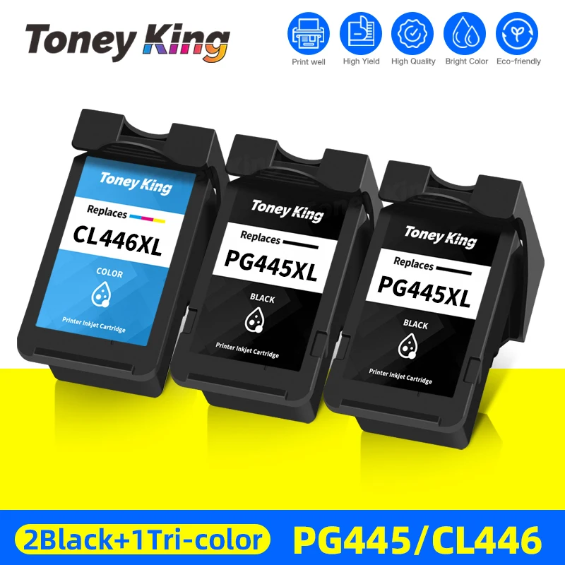 

Compatible For Canon PG 445 CL 446 PG-445 PG-445XL Ink Cartridge For Canon MG2440 MG2540 MG2940 Cartridge Ink PG445 Printer