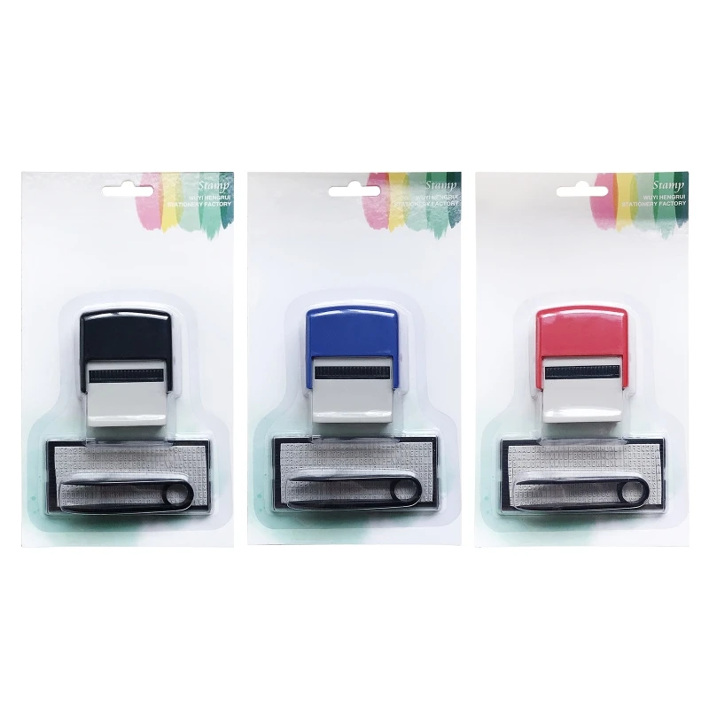 

DIY Rubber Stamp Kit Self Ink Dial Assortment Seal Business Number Monogram Pad