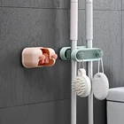 Многофункциональный крючок зажим для швабры в скандинавском стиле, кухонная полка, вешалка для щетки и метлы, самоклеящийся инструмент для ванной комнаты