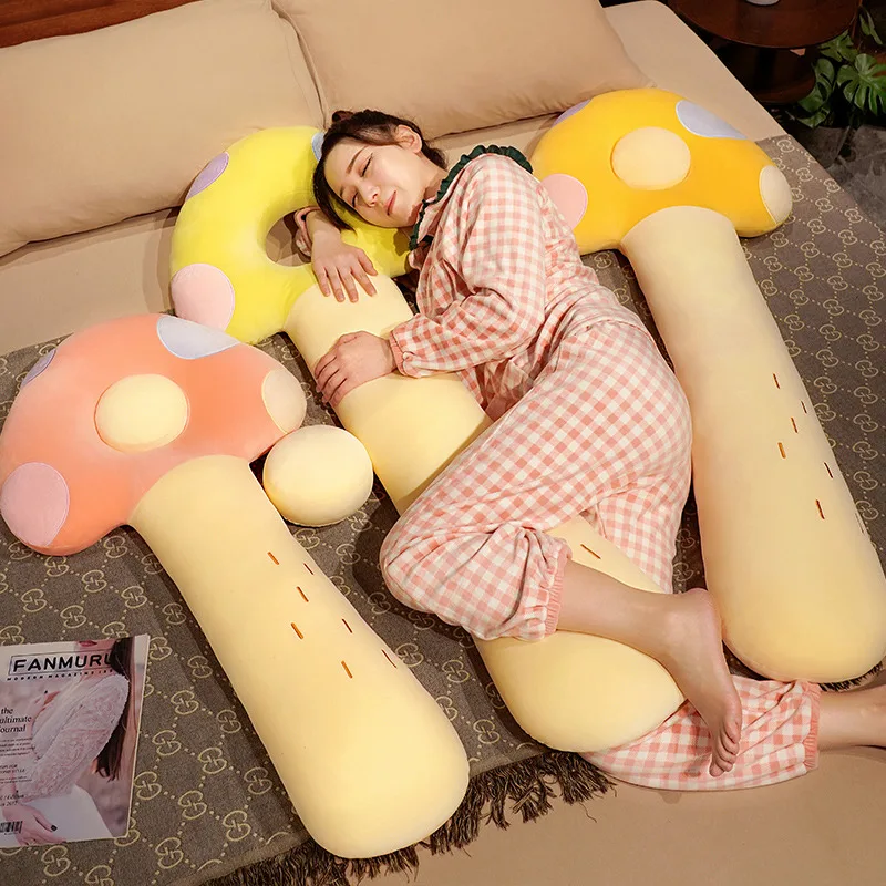 

100/130cm Kawaii Plush Mushroom Throw Pillow Cushion Stuffed Plant Mushroom Toy Bed Sleep Home Decor Lovers Birthday Gifts