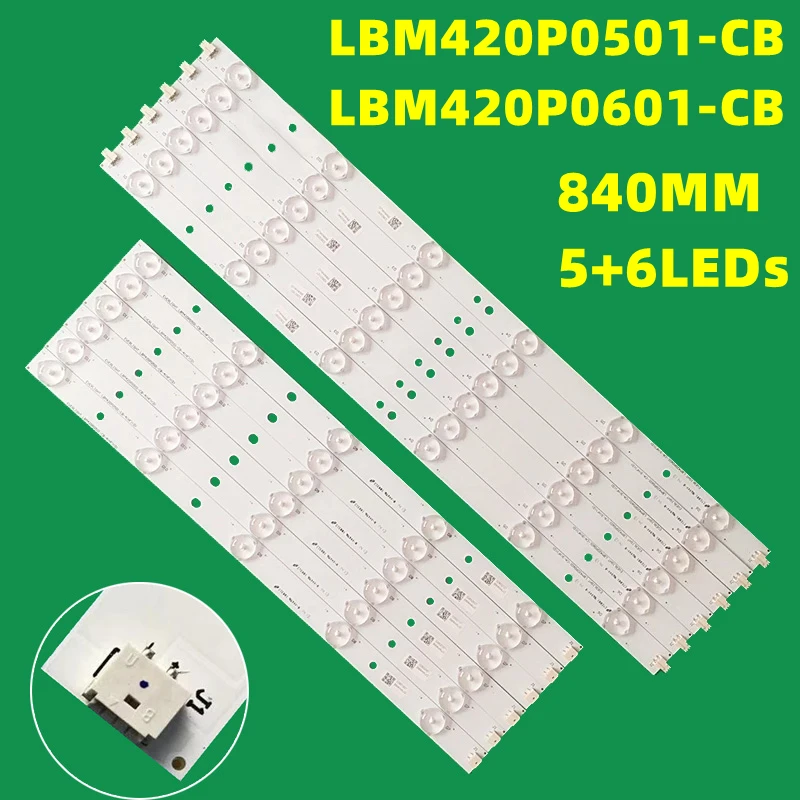 

120Pcs/lot LED Backlight Strip LBM420P0601-CA-3 LBM420P0501-CB-4 42PFL3208H/12 42PFL3008D/78 42PFL3108K/12 42PFL3018T/60