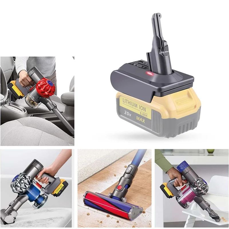 

Адаптер аккумулятора V8 DW20V8 для Dewalt, литиевая батарея 20 в, преобразуется в Dyson V8 Series Animal Absolute пылесос