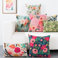 throw pillow cushion cover flower plant office lumbar pillow sofa cushion pillow case cover for living room decoration