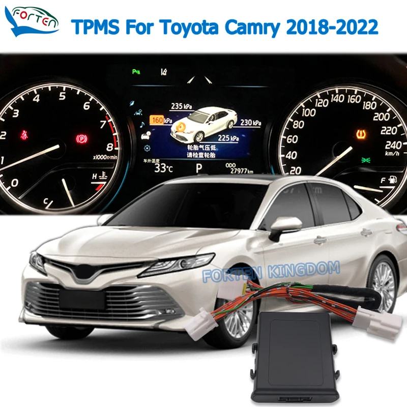 TPMS Tire Digital LCD Display Auto Security Alarm Tyre Pressure Monitor For Toyota Camry 2018 2019 2020 2021 2022