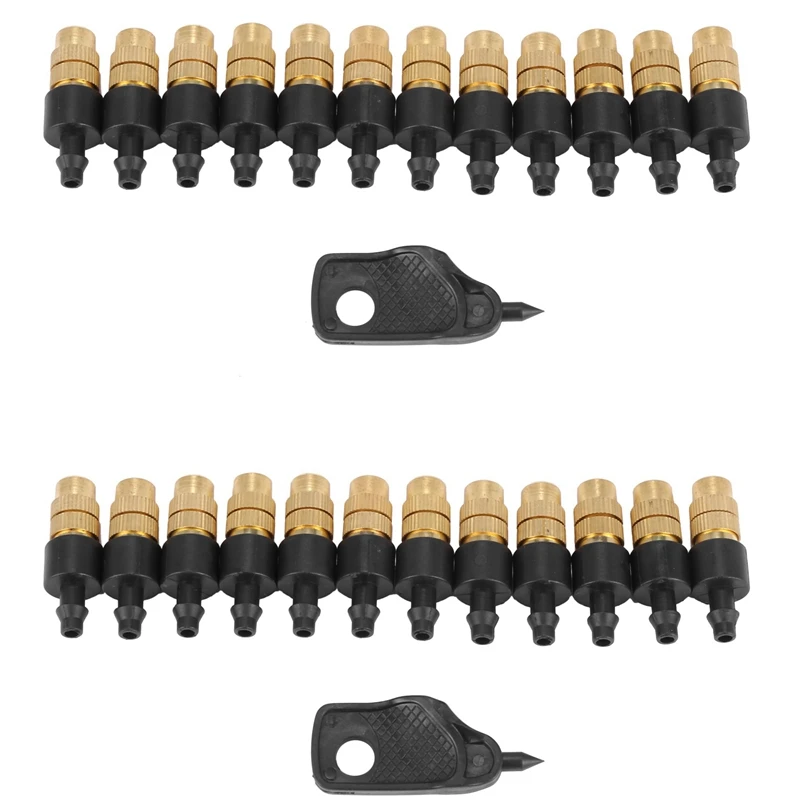 

24 Set Copper Adjustable Spray Nozzle Spray Atomization Copper Capillary Effect Take 47 Factory Adjustable