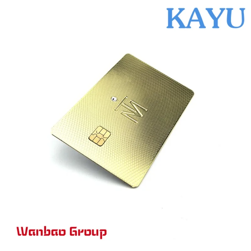 Rose Gold Stainless Steel Contactless Metal Card with Chip