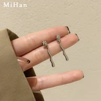 mihan 925 silver needle modern jewelry metal earrings simply design gold color drop earrings for girl lady gifts wholesale