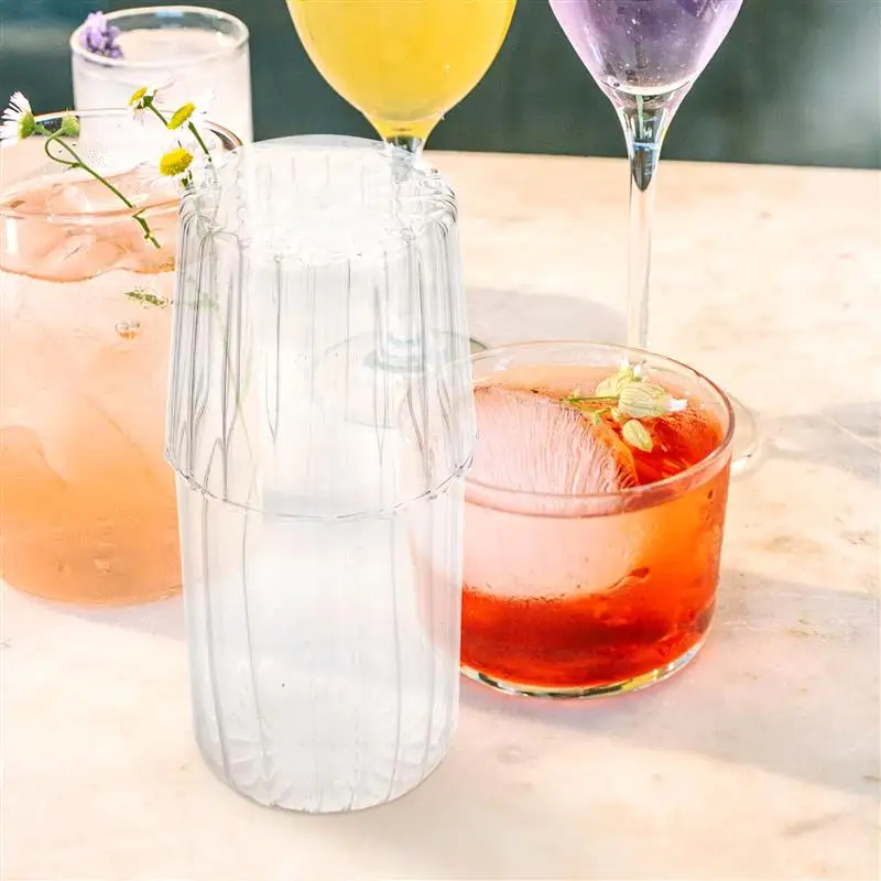 

1 Set Glass Water Cooling Kettle Clear Beverage Holder Water Kettle with Cup