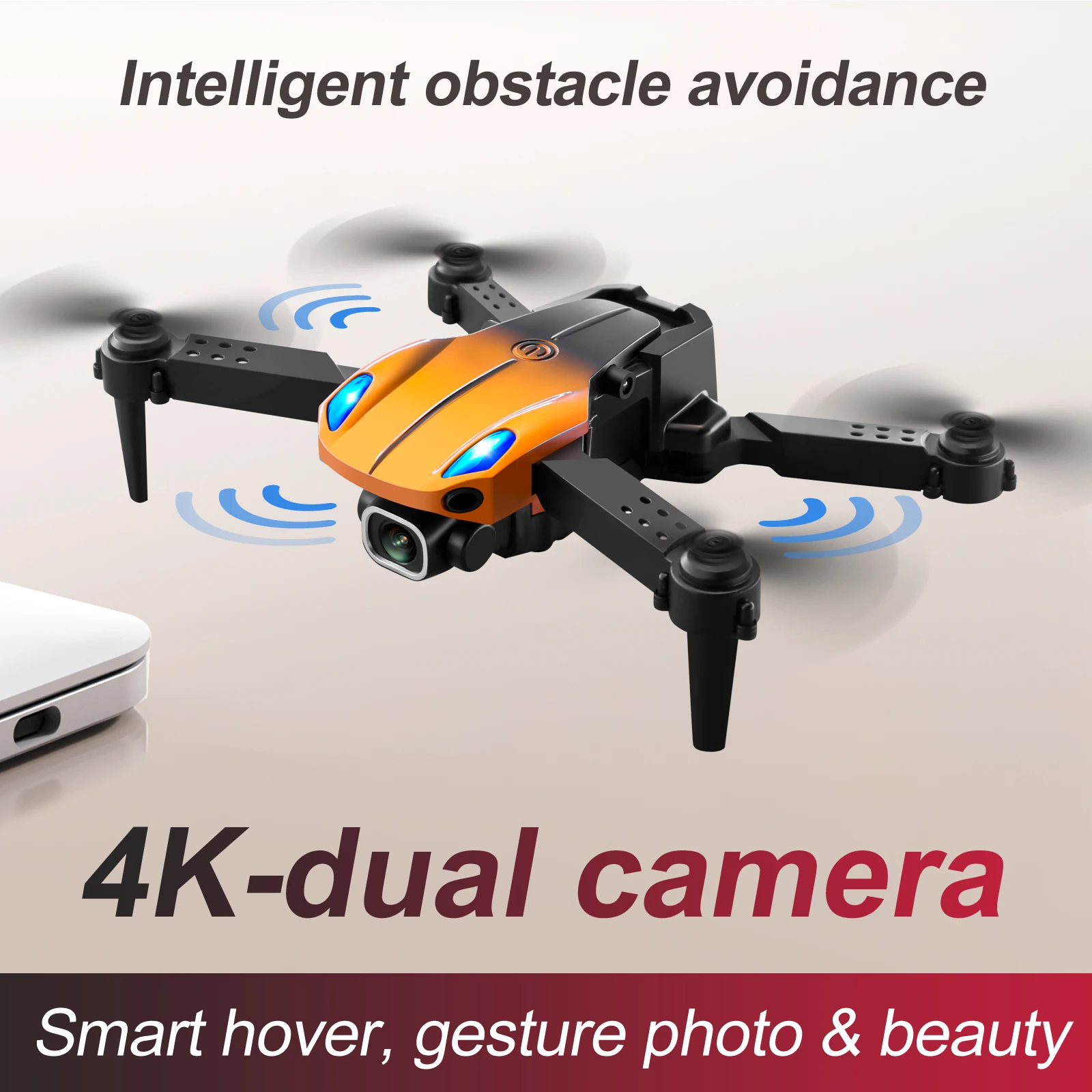 

KY907 Drone 4K HD Dual Camera Wifi RC Drone FPV Automatic Obstacle Avoidance Quadcopter Folding Remote Control Aircraft