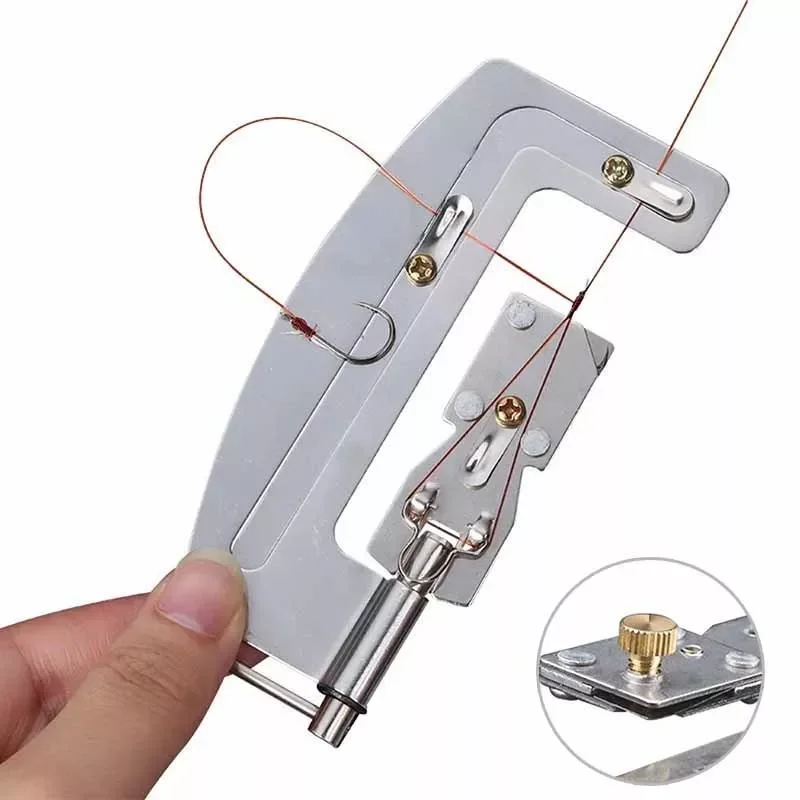 

Accessories Semi Automatic Fishing Hooks Line Tier Machine Portable Stainless Steel Fishhook Line Knotter Tying Tackle