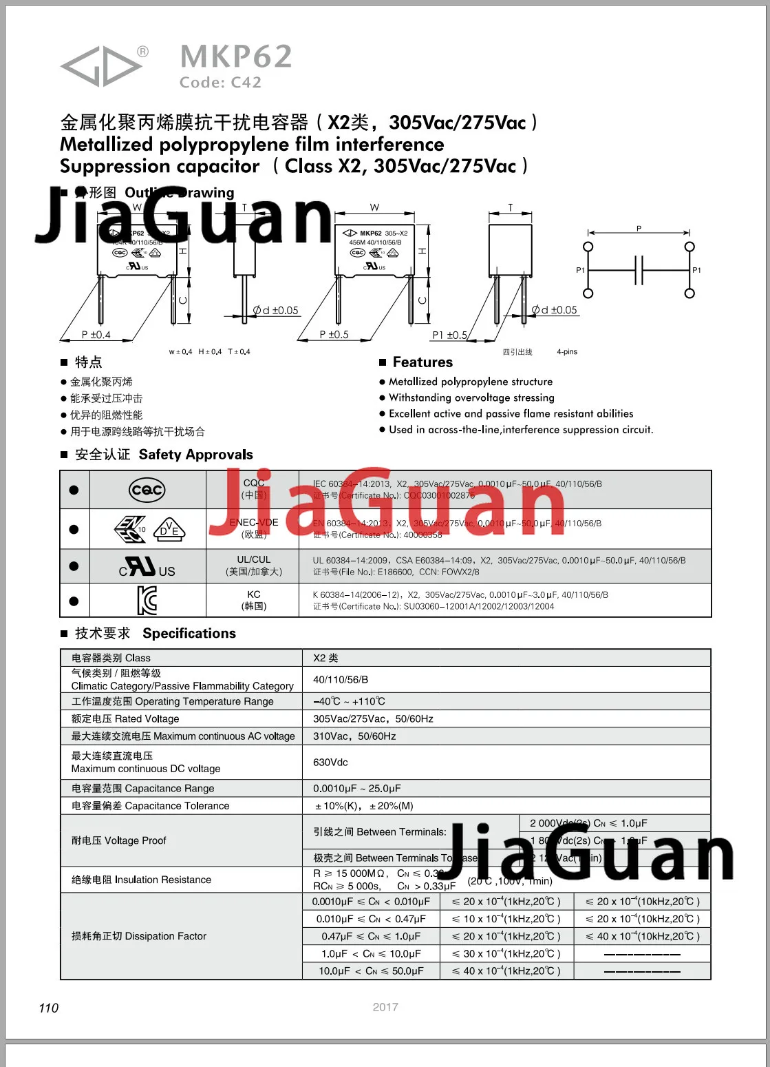 20pcs Xiamen Faratronic MKP62 0.47UF 275VAC 470NF P22.5MM FARA MKP 474 275V gray film capacitor 0.47uf/275vac 474/275VAC