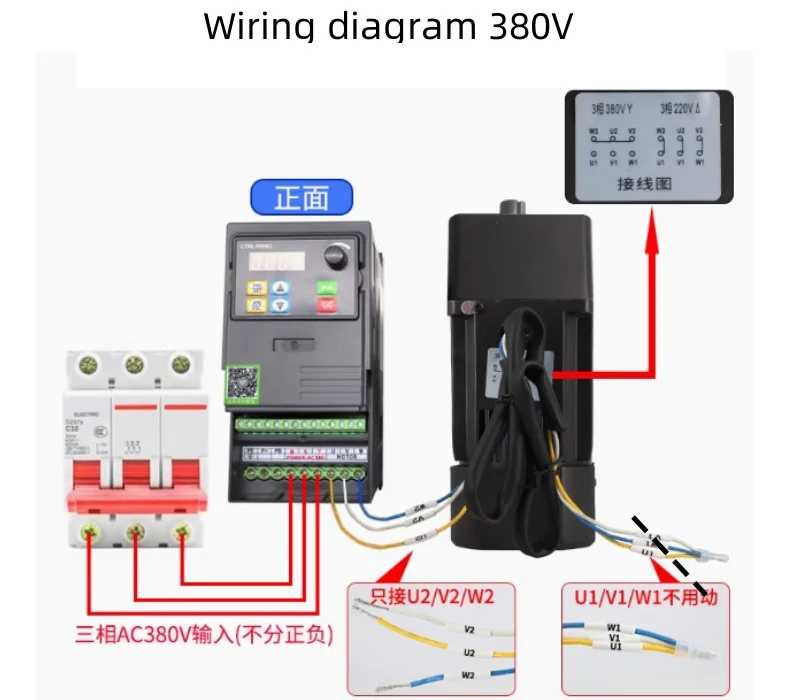 Трехфазный двигатель 120 Вт 220 В 380 2 7 об/мин 460 переменный ток Reductiemotor 5RK120RGU- CF metсторы