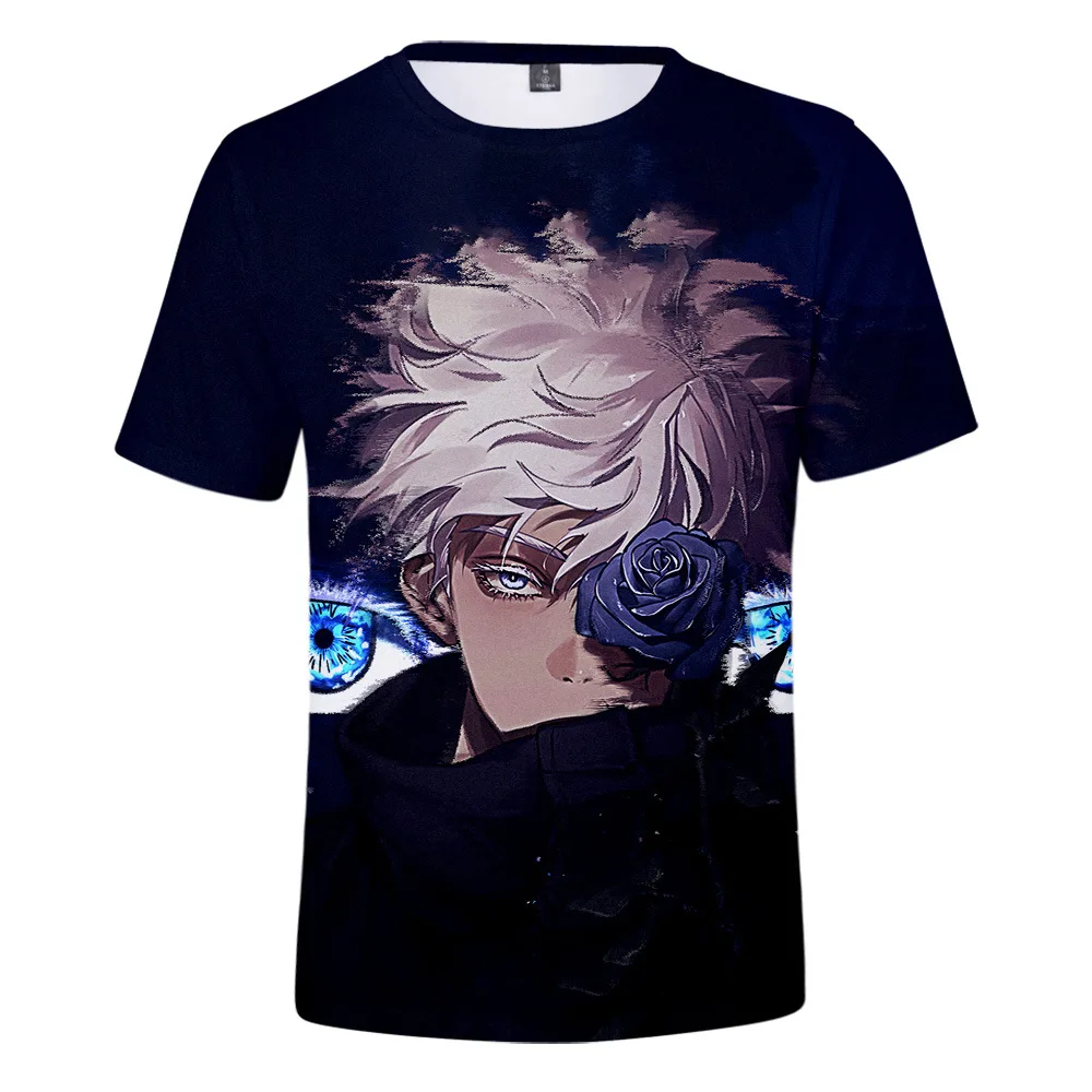 

Новинка 2022, футболка юютсу Kaisen, летняя индивидуальная 3D футболка с коротким рукавом для мужчин и женщин, модная повседневная мужская одежда для косплея с 3D принтом