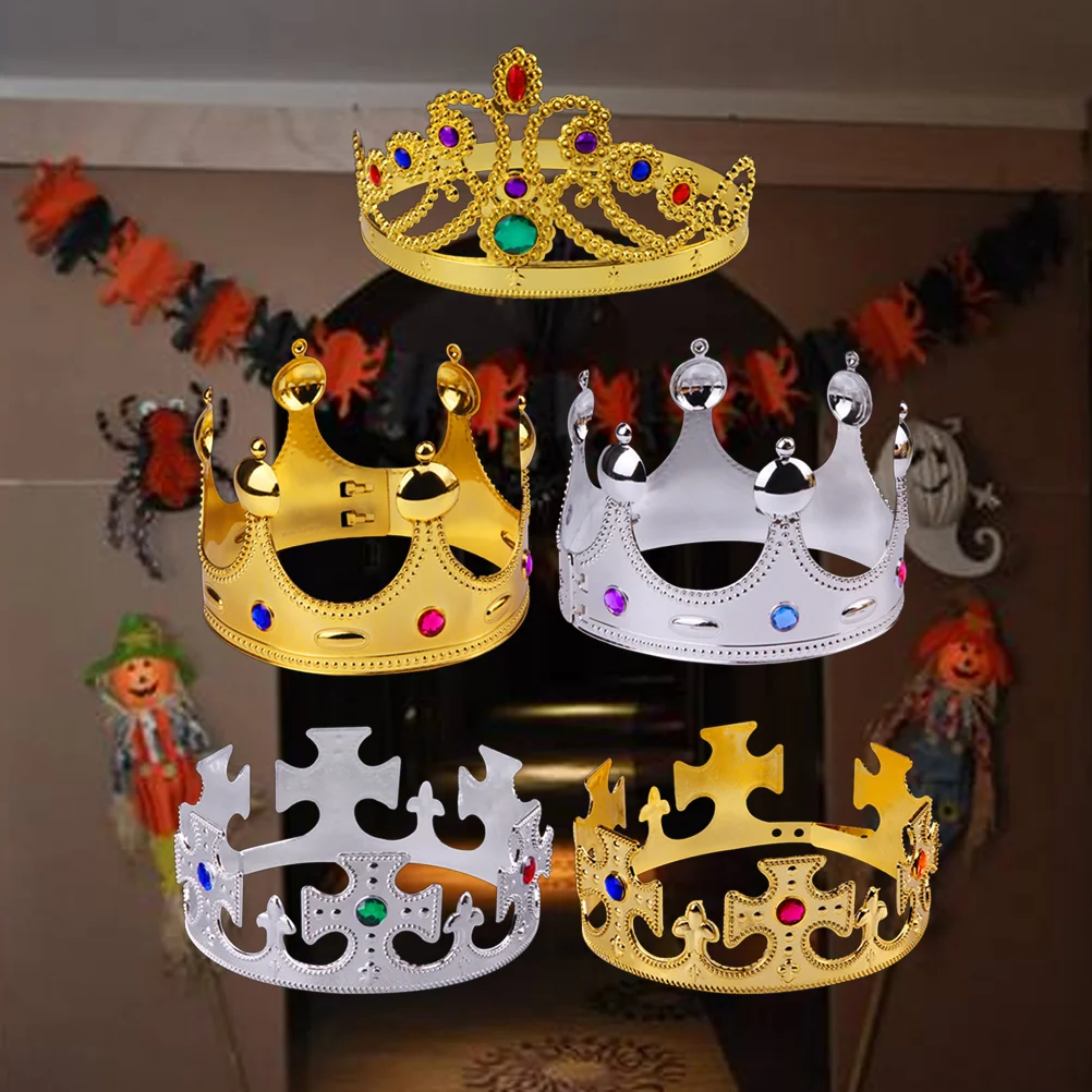 

5 Pcs Plastic Plating Medieval Monarch Men's Clothing Halloween Party King Unique Dresses