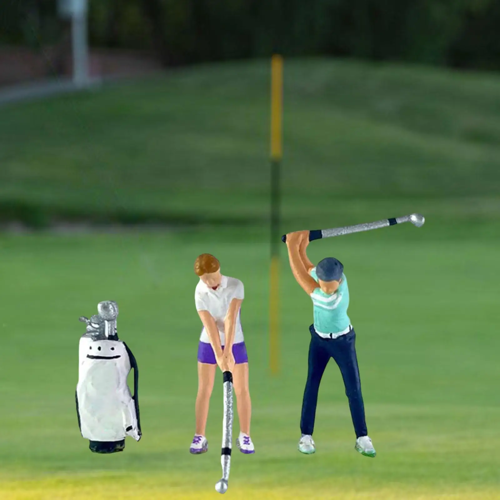 Миниатюрная фигурка гольфа с крышкой из смолы реалистичное украшение для стола в