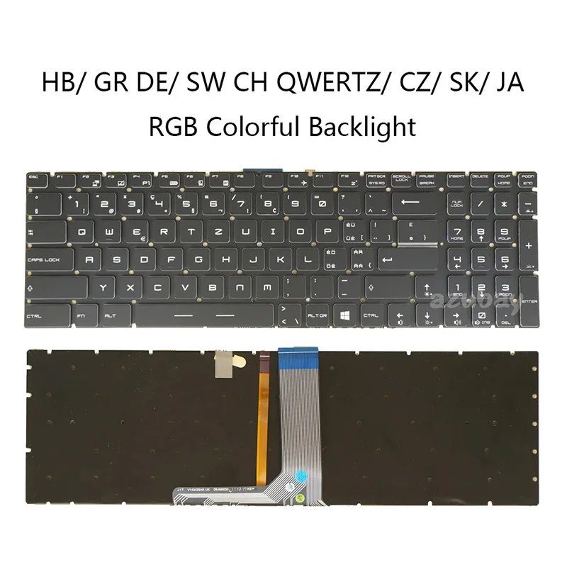 Клавиатура для MSI GE62VR GF62VR GT62VR GS63VR WS63VR GT72S GE72VR GF72VR WT72 GP73 немецкая швейцарская