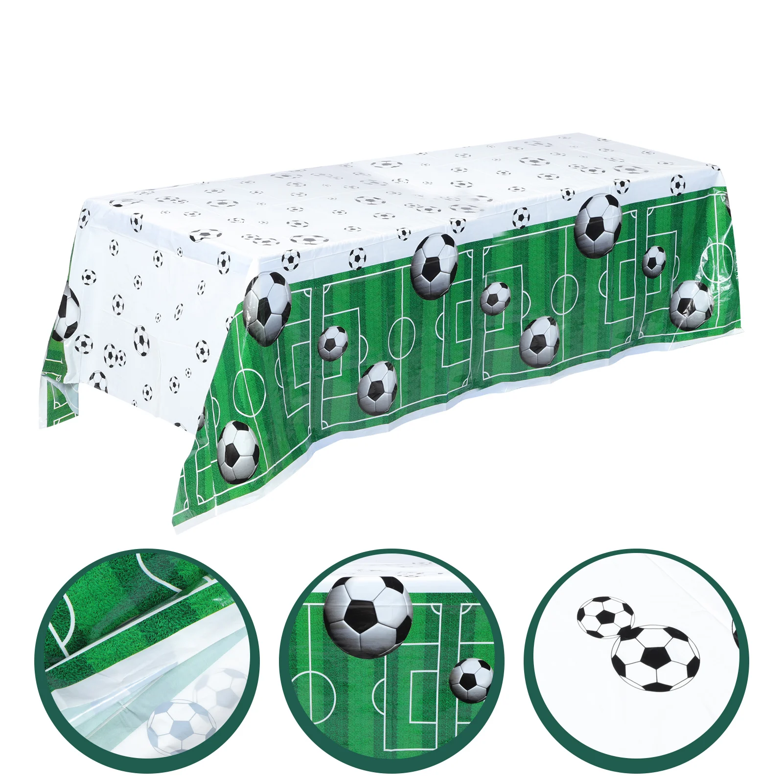 

Party Table Tablecloth Soccerbirthday Cover Decorations Supplies Football Cloth Theme Baseball Runnerdecorative Prop Themed