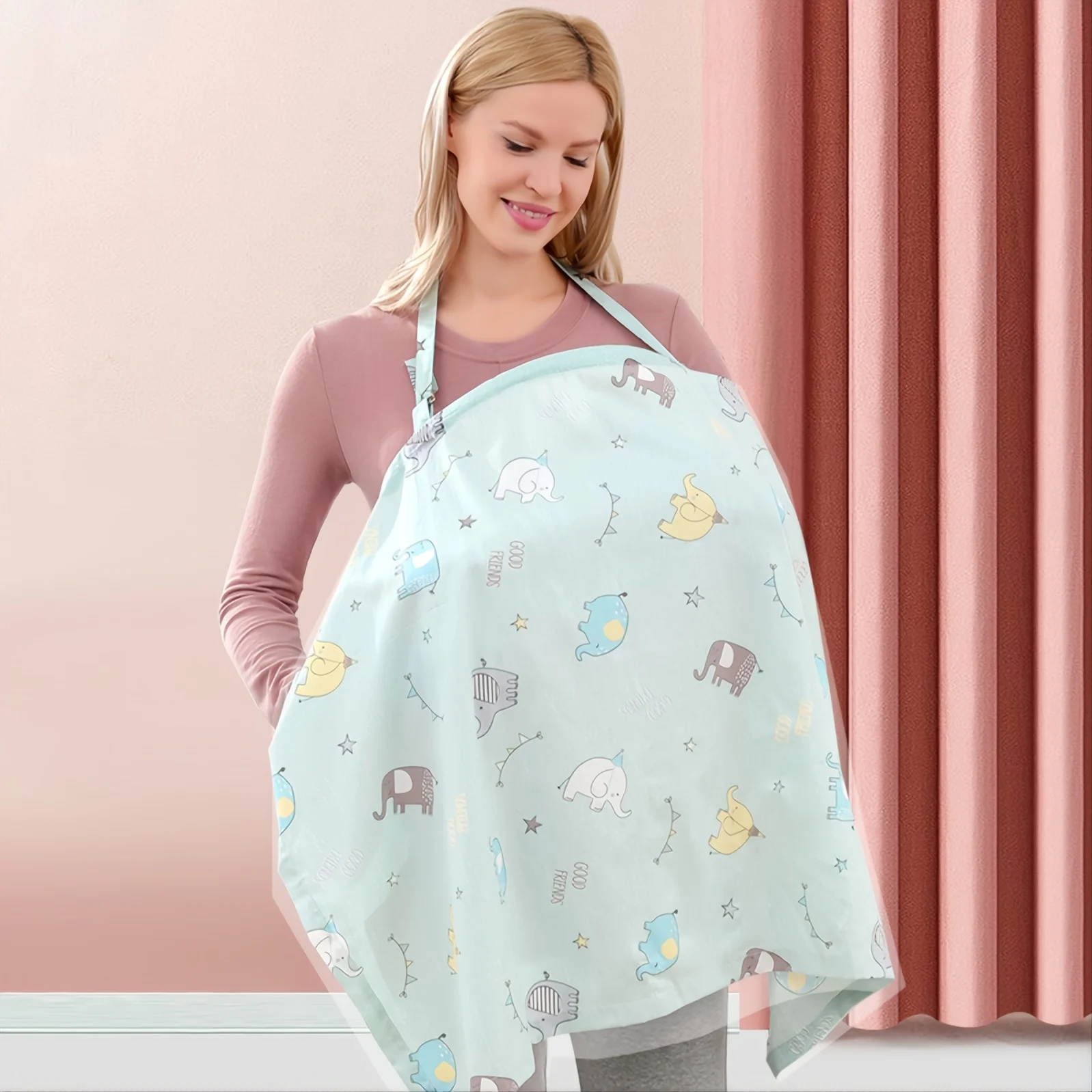 Mother Outing Breastfeeding Towel Soft Gauze Cotton Baby Feeding Nursing Covers Adjustable Anti-glare Nursing Cloth enlarge