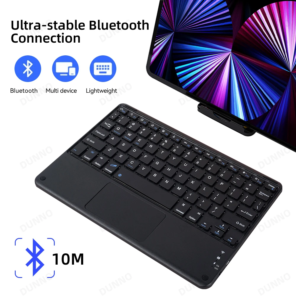 Беспроводная клавиатура с сенсорной панелью для iPad Samsung Xiaomi Huawei Lenovo Teclado iOS Android