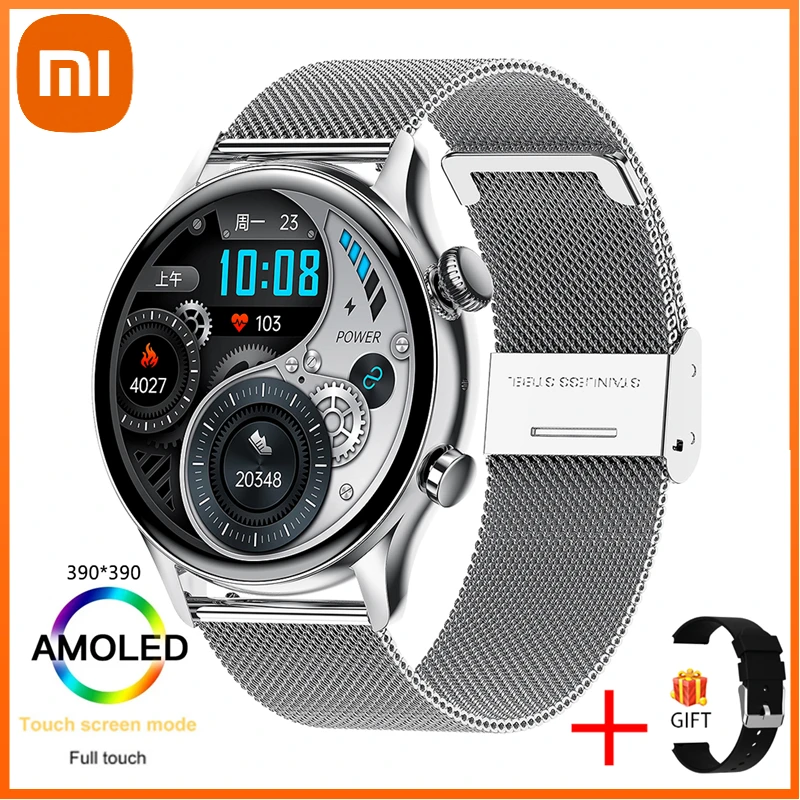 

Смарт-часы Xiaomi AMOLED мужские водонепроницаемые с сенсорным экраном и поддержкой Bluetooth