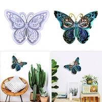 butterfly wall hanging decorative epoxy resin mold diy crystal hollow butterfly pendant home decoration silicone mold