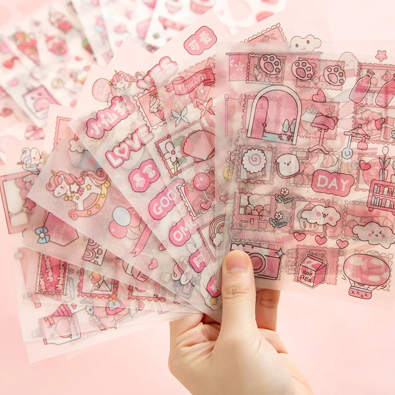 

SKYSONIC 5PCS/Set Kawaii Anime Stickers Scrapbooking Kpop Idol DIY Sticker Agenda Scrapbook Sticker Confetti Decoration