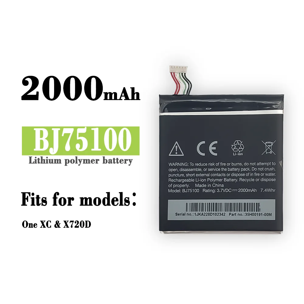 

BJ75100 BM35100 Battery Fit For HTC One X S XC XL G23 S720E One X+ S728E 720T X720d X325E X325S