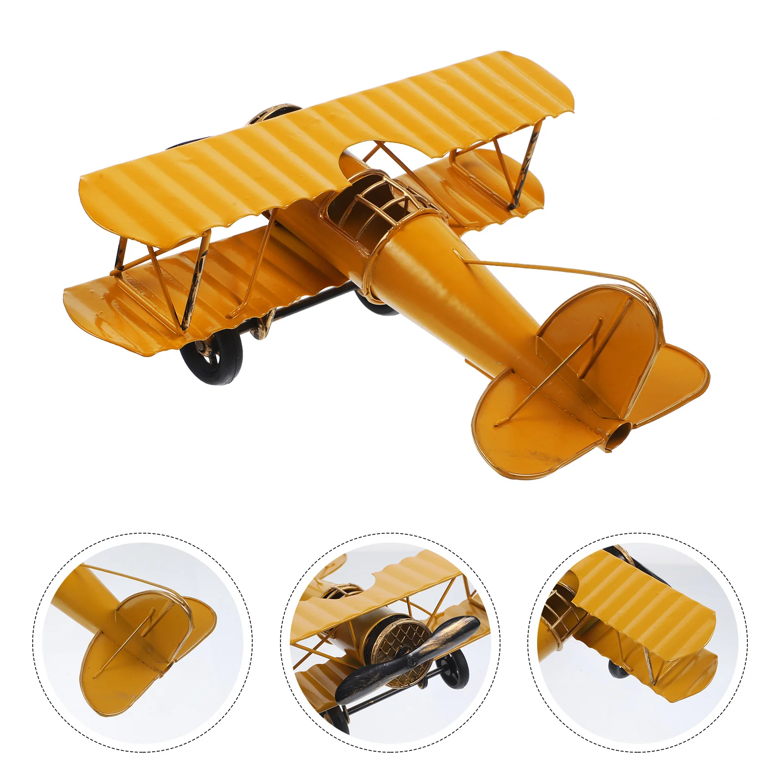 

Airplane Model Ornament Models Metal Ornaments Vintage Geometry Craft Adornment Miniature