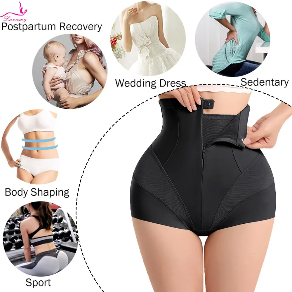 LAZAWG Women Body Shaper Shorts High Waisted Panties Seamless Panty Tummy Control Underwear Waist Trainer Shapewear Sexy