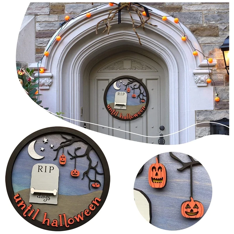 

Календарь с обратным отсчетом и 20 цифрами для Хэллоуина, домашнее украшение для двери, 5 Гб