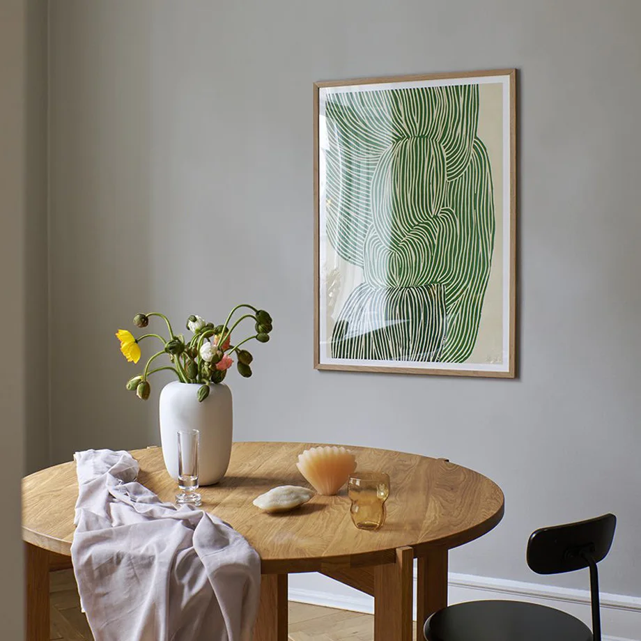 Абстрактная изогнутая Геометрическая ваза настенная Картина на холсте