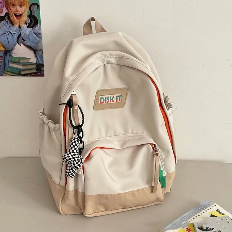 

College Student High School Backpack for Teenagers Girls Boys Schoolbag Women Campus Bookbag Nylon Casual Korean Bagpack
