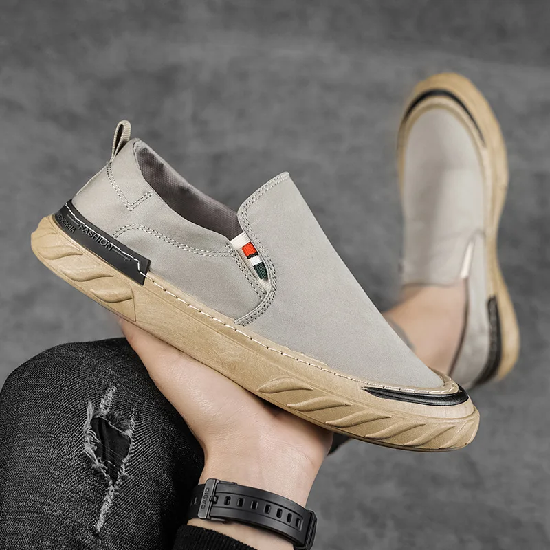 

Man Fashion Canvas Sneakers Loafers Sewing Sports Shoes for Men Comfortable Casual Breathable Summer
