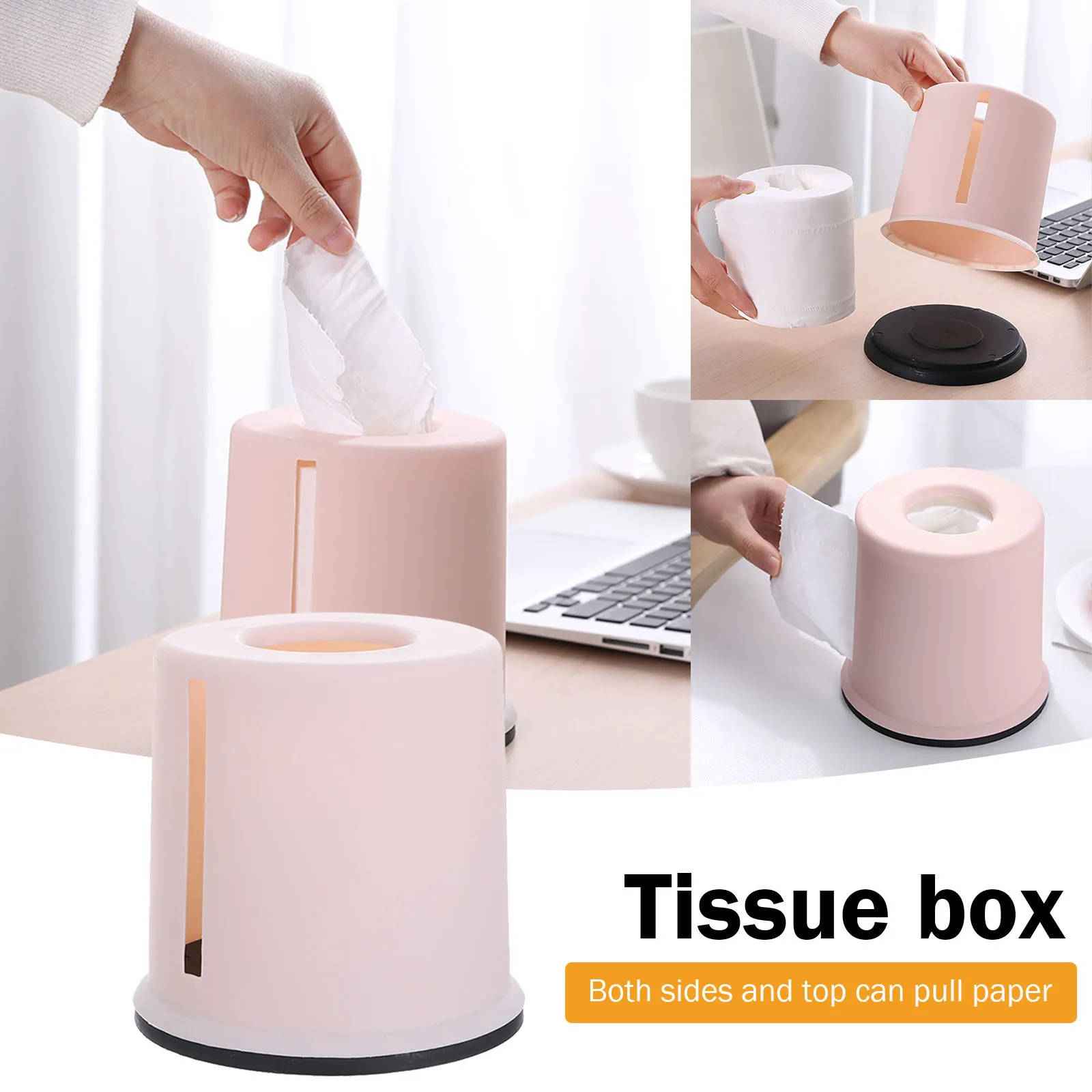 

Simple Household Round Paper Box Plastic Tissue Clear Bins Organization Clear Pantry Organization Plastics Containers with Lids