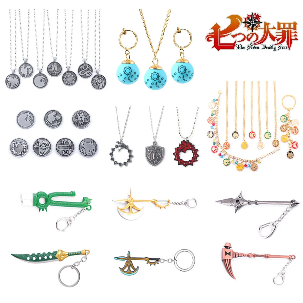 

Anime The Seven Deadly Sins Necklace Meliodas Elizabeth Liones Knights Tattoo Pendant For Men Women Choker Jewelry Accessories