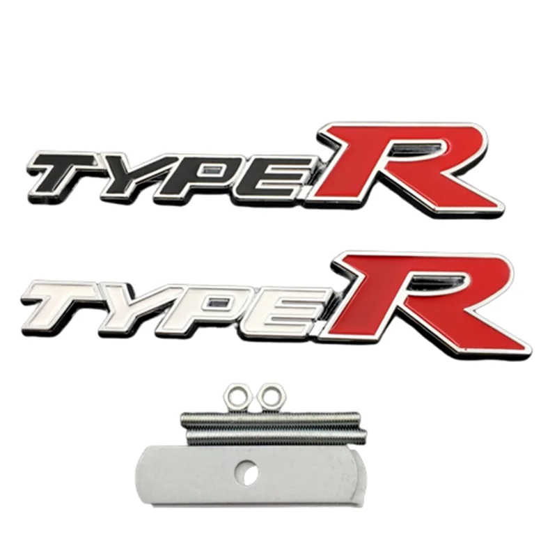 

3D Metal Type R Front Grill Emblem Badge Sticker Decal for Honda Civic Typer CRV HRV Accord Fit Car Styling Accessories