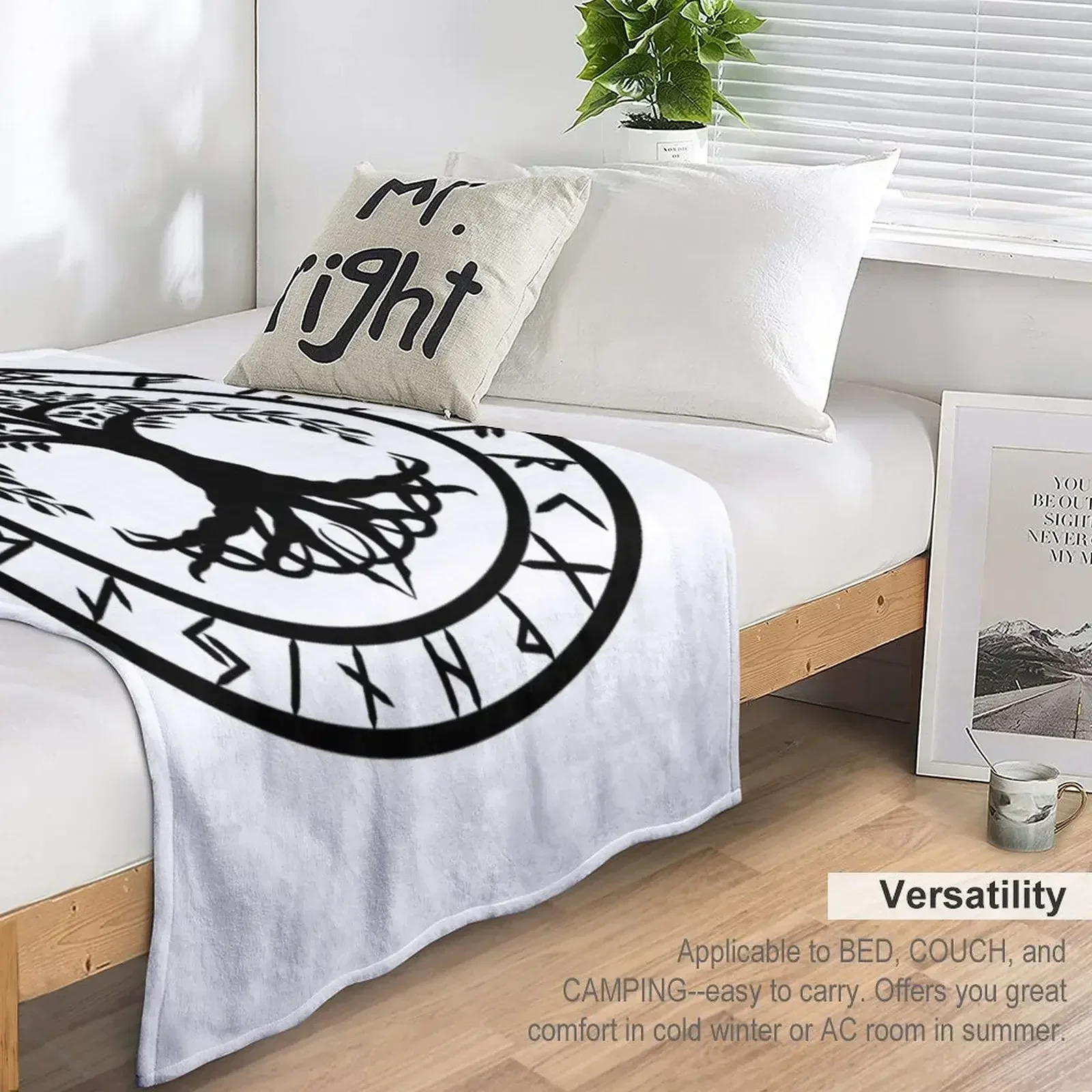 Yggdrasil /// Рунический круг (вариант I) Плед Диван Свободные теплые зимние одеяла