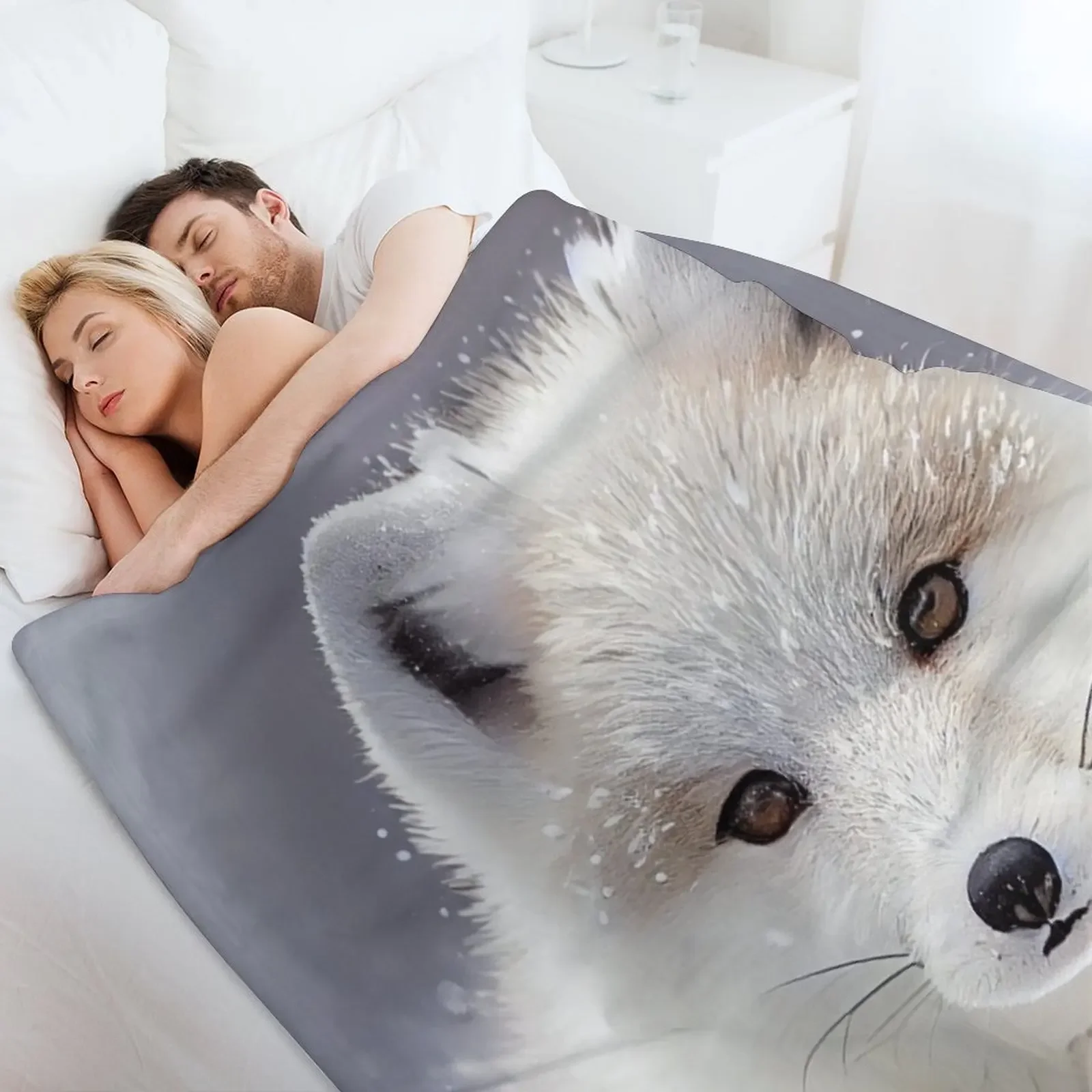 Рождественский подарок Artic Fox Lover плед для кемпинга тяжелые свободные одеяла сна