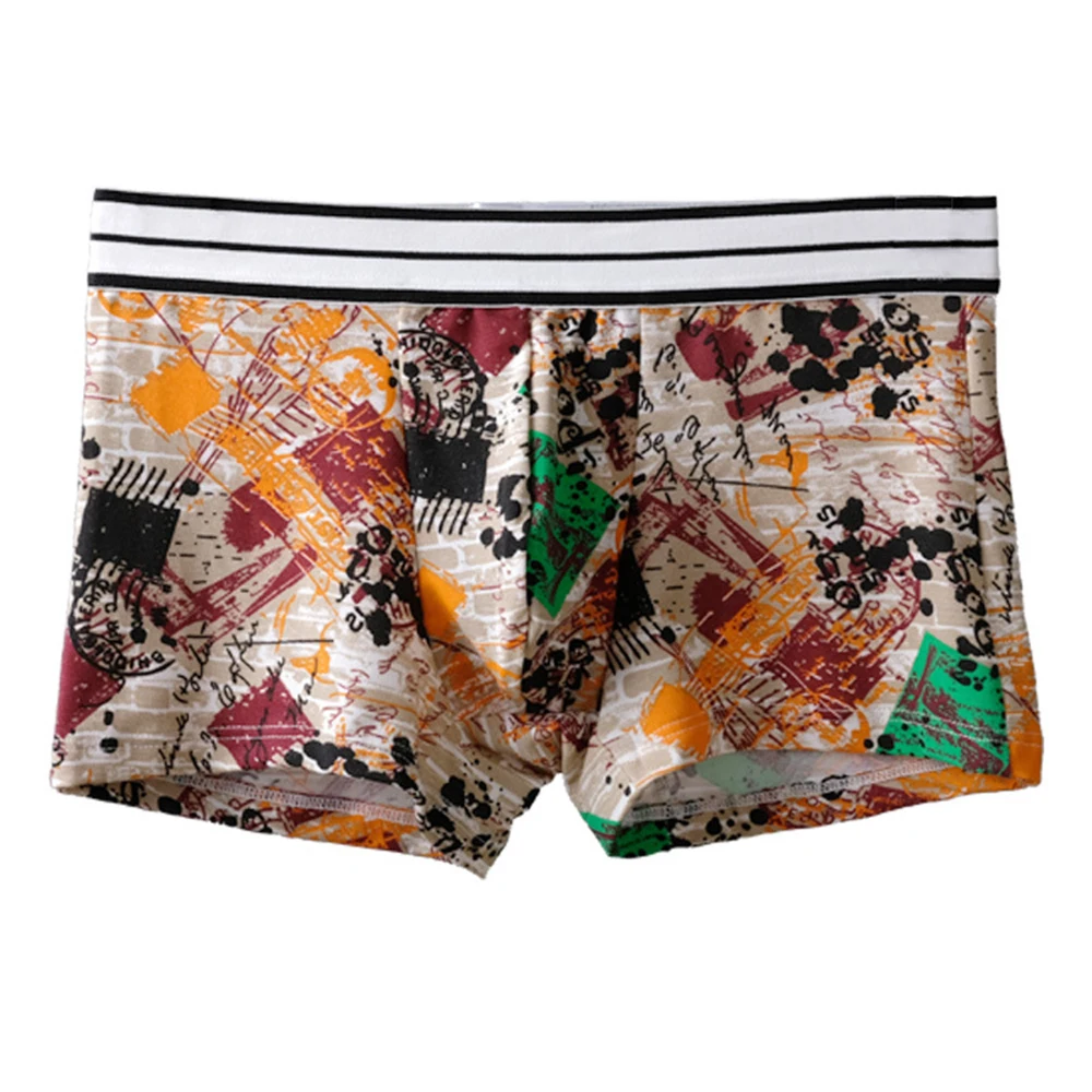

Man Swimwear Swim Shorts Men Boxer Bulge Pouch Underwear Graffiti Printed Boxers BoxerShorts Trunks Underpants Arrow Panties